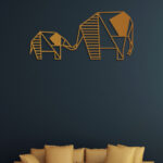 Elephant Family Metal Wall Art5