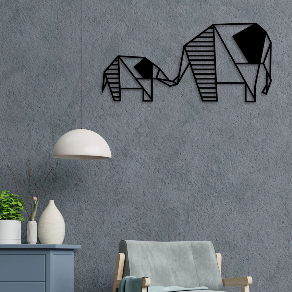Elephant Family Metal Wall Art6