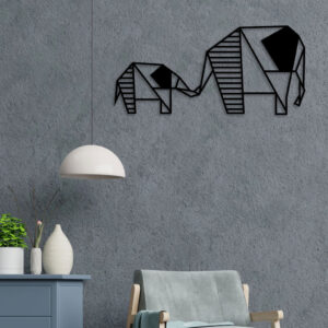 Elephant Family Metal Wall Art6