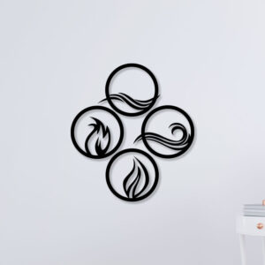 Fiery Expression Fire Face Metal Wall Art1