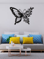 Flower Butterfly Metal Wall Art4