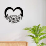 Flower Heart Metal Wall Art3