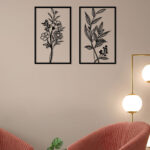 Flower Leaf Metal Wall Art4