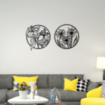 Flower Set Metal Wall Art4