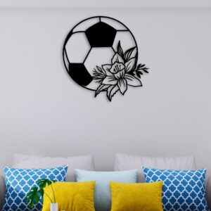 Football Flower Metal Wall Art4