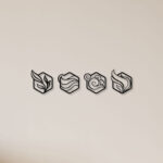 Four Hexagon Metal Wall Art1