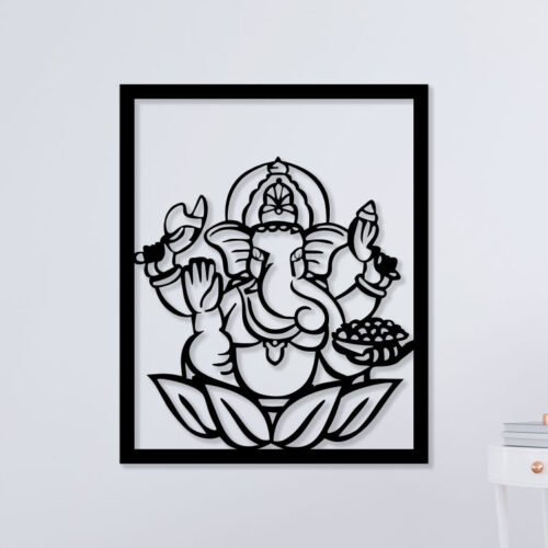 Ganesha Lord Metal Wall Art1