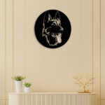 German Shepherd Face Metal Wall Art