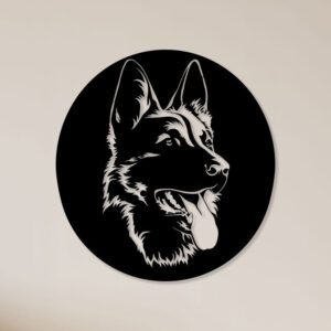 German Shepherd Face Metal Wall Art1