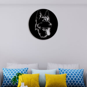 German Shepherd Face Metal Wall Art4