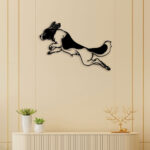 Jumping Dog Metal Wall Art