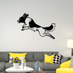 Jumping Dog Metal Wall Art3