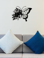 Leaf Butterfly Metal Wall Art2