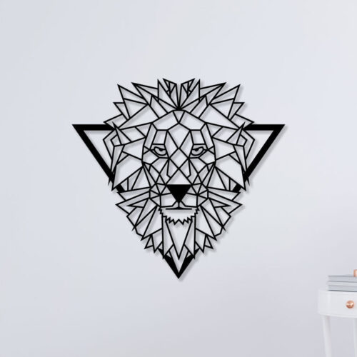 Lion Face Metal Wall Art1