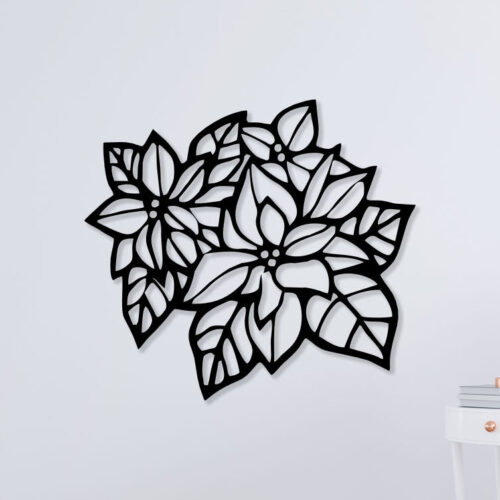 Minimal Flower Metal Wall Art1