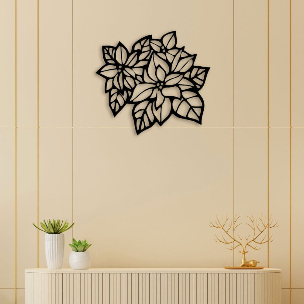 Minimal Flower Metal Wall Art2