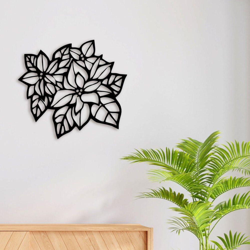 Minimal Flower Metal Wall Art3