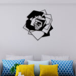 Minimalist Rose Flower Metal Wall Art