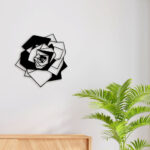 Minimalist Rose Flower Metal Wall Art4