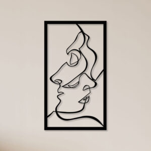 Minimalist Women Face Metal Wall Art1