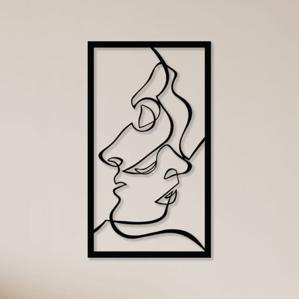 Minimalist Women Face Metal Wall Art1