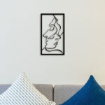 Minimalist Women Face Metal Wall Art2