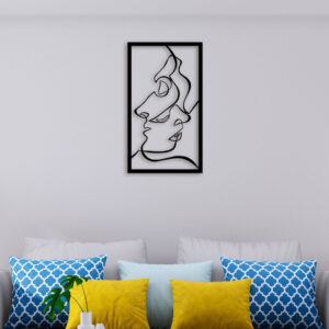 Minimalist Women Face Metal Wall Art4