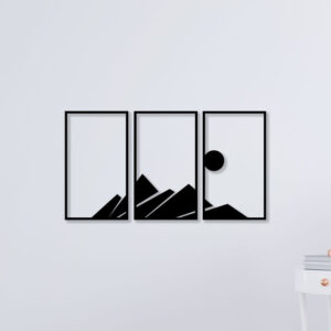 Moon On Mountain Metal Wall Art1