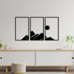 Moon On Mountain Metal Wall Art2