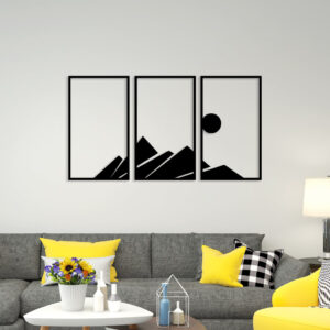 Moon On Mountain Metal Wall Art4