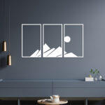 Moon On Mountain Metal Wall Art5