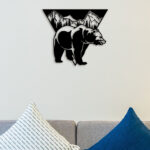 Mountain Bear Metal Wall Art