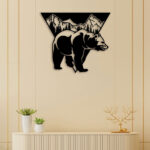 Mountain Bear Metal Wall Art2