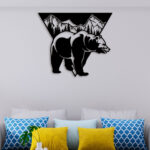 Mountain Bear Metal Wall Art4