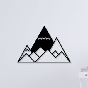 Mountain Drawing Metal Wall Art1