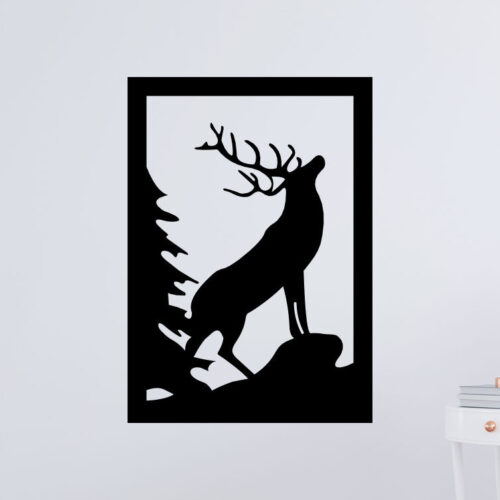 Reindeer On Metal Wall Art1