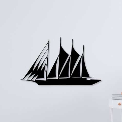Ship On Sea Metal Wall Art1