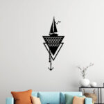 Ship With Anchor Metal Wall Art