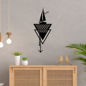 Ship With Anchor Metal Wall Art4