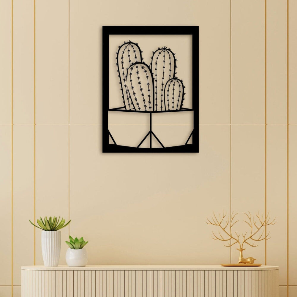 Simple Cactus Metal Wall Art2