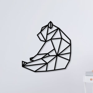 Sitting Bear Metal Wall Art1