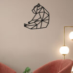 Sitting Bear Metal Wall Art2