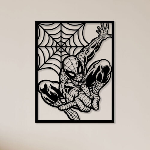 Spider Man With Nest Metal Wall Art1