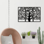 Spiral Tree Metal Wall Art3