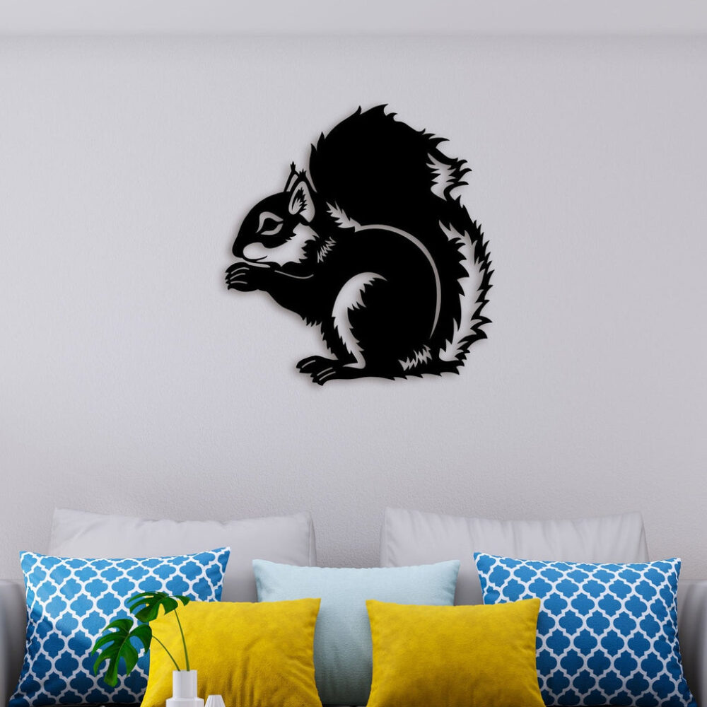Squirrel Metal Wall Art
