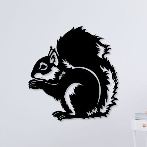 Squirrel Metal Wall Art1