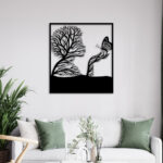 Tree & Butterfly Metal Wall Art2