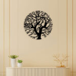 Tree In Circle Metal Wall Art1