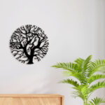 Tree In Circle Metal Wall Art3