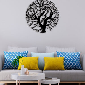 Tree In Circle Metal Wall Art4